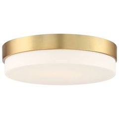 LED Flush Mount in Antique Brushed Brass Color