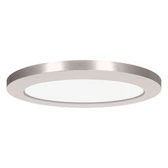 Dual Voltage LED Flush Mount in Brushed Steel Color