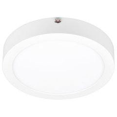 Dual Voltage Emergency Backup LED Flush Mount in White Color