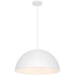 1 Light Pendant in Matte White Color