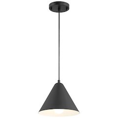 LED Pendant in Matte Black Color