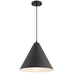 LED Pendant in Matte Black Color