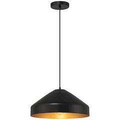 1 Light Pendant in Matte Black Color