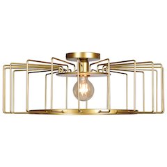 LED Semi-Flush in Gold Color