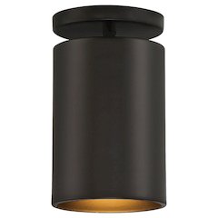 Outdoor LED Semi Flush in Matte Black Color