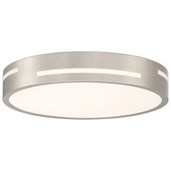 LED Flush Mount in Brushed Steel Color