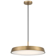 3CCT LED Pendant in Brushed Gold Color