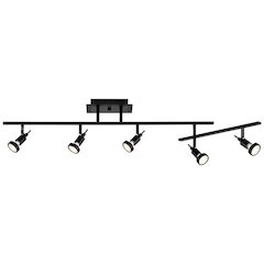 5 Light Adjustable LED Track in Black Color