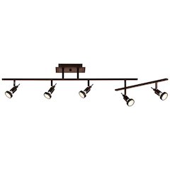 5 Light Adjustable Track in Bronze Color