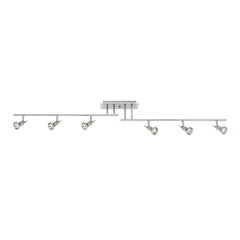 6 Light Adjustable Track in Brushed Steel Color
