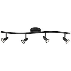 4 Light Adjustable LED Track in Black Color