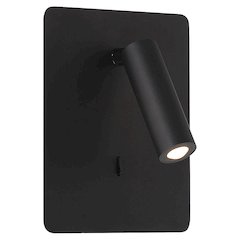 LED Reading Light in Matte Black Color