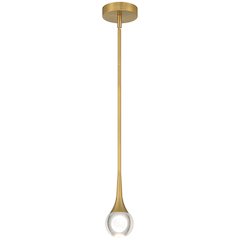 3CCT LED Pendant in Antique Brushed Brass Color