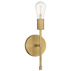 1 Light LED Wall Sconce in Antique Brushed Brass Color
