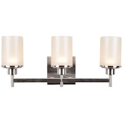 3 Light LED Vanity in Brushed Steel Color