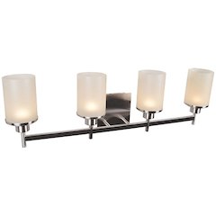 4 Light LED Vanity in Brushed Steel Color
