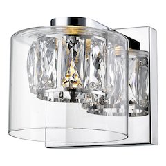 1 Light LED Wall Sconce & Vanity in Mirrored Stainless Steel Color