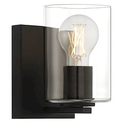 1 Light LED Wall Sconce & Vanity in Matte Black Color
