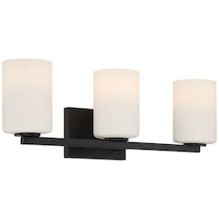 3 Light Vanity in Matte Black Color