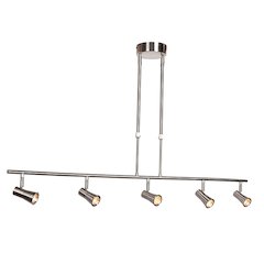 5 Light LED Pendant Spotlight in Chrome Color