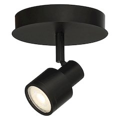1 Light Adjustable LED Flush Mount in Matte Black Color