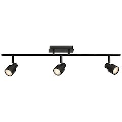 3 Light Adjustable LED Track in Matte Black Color