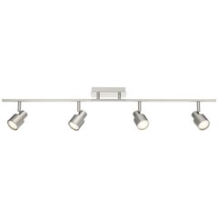 4 Light Adjustable LED Track in Brushed Steel Color