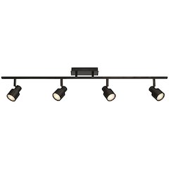 4 Light Adjustable LED Track in Matte Black Color