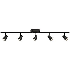 5 Light Adjustable LED Track in Matte Black Color