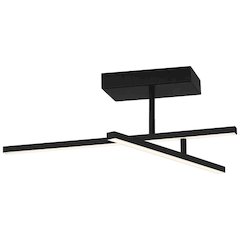 Adjustable LED Semi-Flush in Matte Black Color