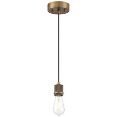 LED Pendant in Antique Brushed Brass Color