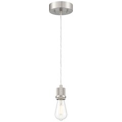 LED Pendant in Brushed Steel Color