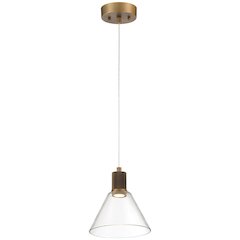 Martini LED Pendant in Antique Brushed Brass Color
