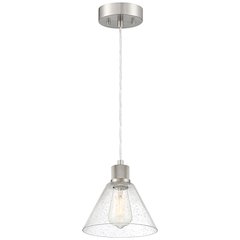 Martini LED Pendant in Brushed Steel Color