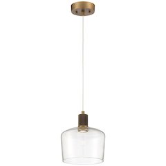 Chardonnay LED Pendant in Antique Brushed Brass Color