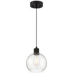 Burgundy LED Pendant in Matte Black Color
