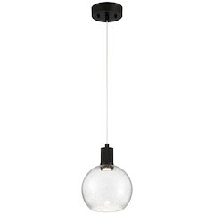 Burgundy LED Pendant in Matte Black Color