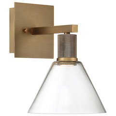 Martini LED Wall Sconce in Antique Brushed Brass Color