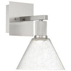 Martini LED Wall Sconce in Brushed Steel Color