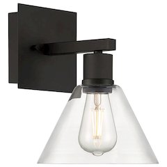 Martini LED Wall Sconce in Matte Black Color