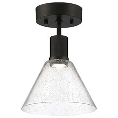 Martini LED Semi-Flush in Matte Black Color