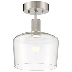 Chardonnay LED Semi-Flush in Brushed Steel Color