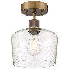 Chardonnay LED Semi-Flush in Antique Brushed Brass Color