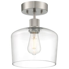 Chardonnay LED Semi-Flush in Brushed Steel Color