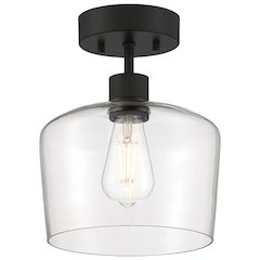 Chardonnay LED Semi-Flush in Matte Black Color