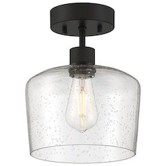 Chardonnay LED Semi-Flush in Matte Black Color