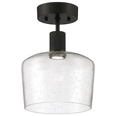 Chardonnay LED Semi-Flush in Matte Black Color
