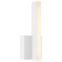 Dual Voltage LED Wall Sconce in Matte White Color