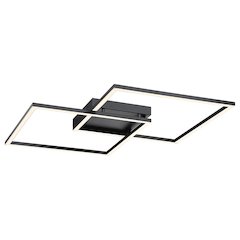 LED Flush Mount or Wall Sconce in Black Color