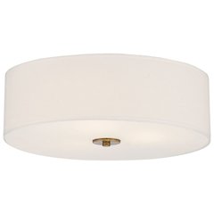 LED Flush Mount in Antique Brushed Brass Color